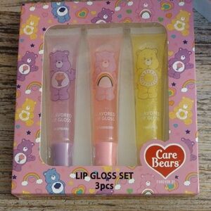 Care Bears Flavored Shimmer Lip Gloss Trio 💜 🩷 💛 🆕